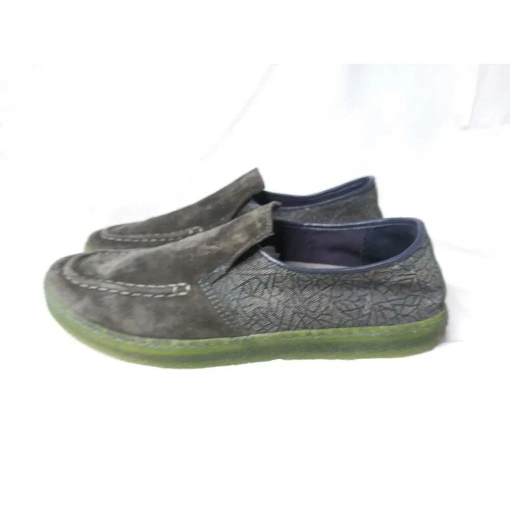 Hush Puppies Shoes Mens Size 10.5  Casual Loafer Moyen Green Suede Fabric